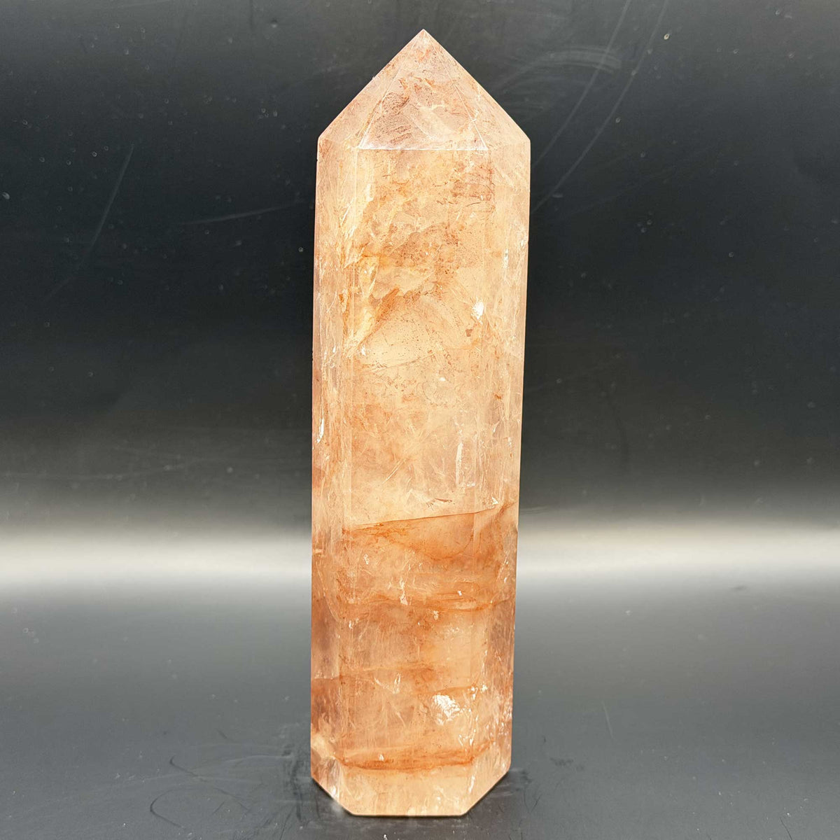 Natural Hematoid Quartz Crystal Tower Obelisk - Gem Avenue Retail