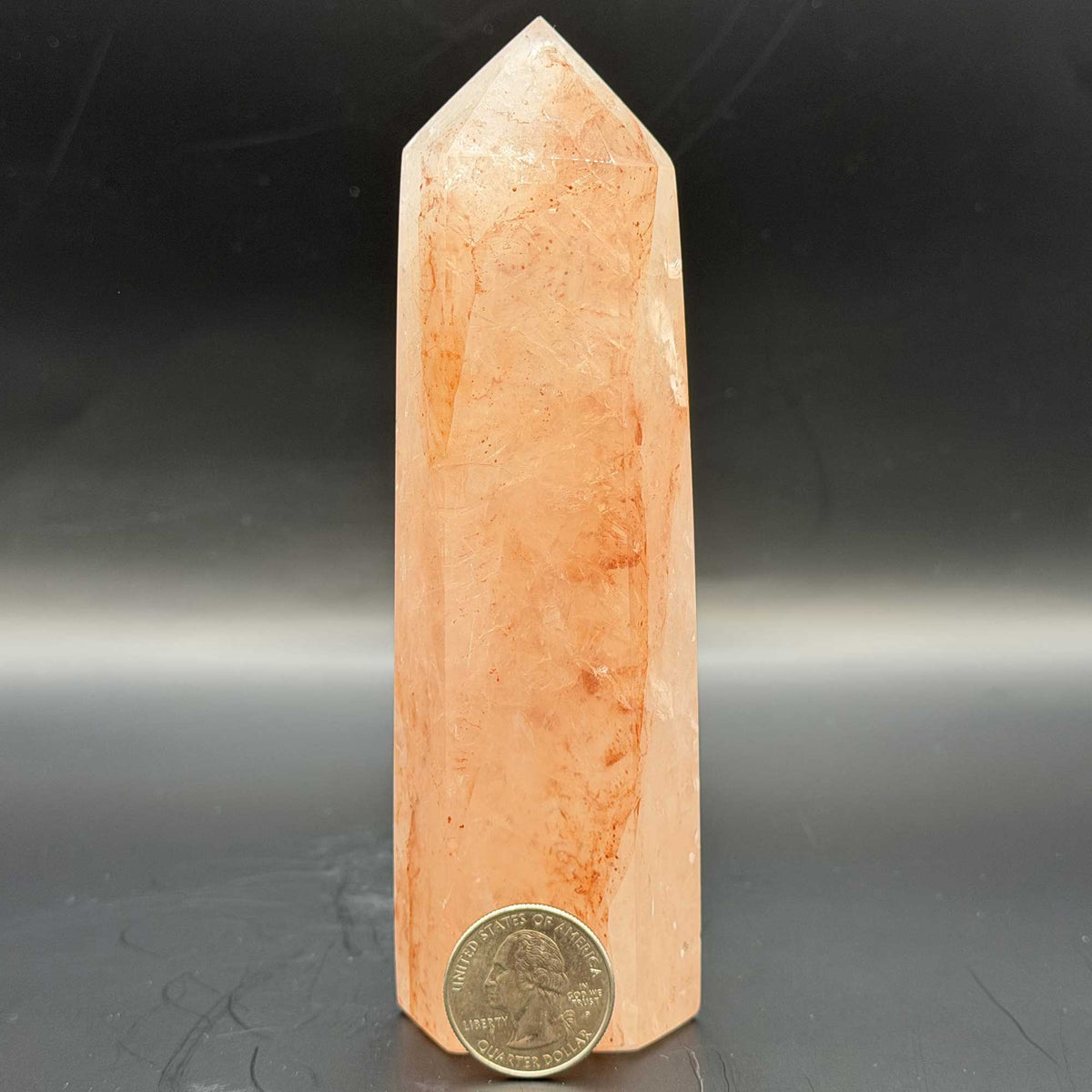 Hematoid Quartz Crystal Tower Obelisk - Gem Avenue Retail