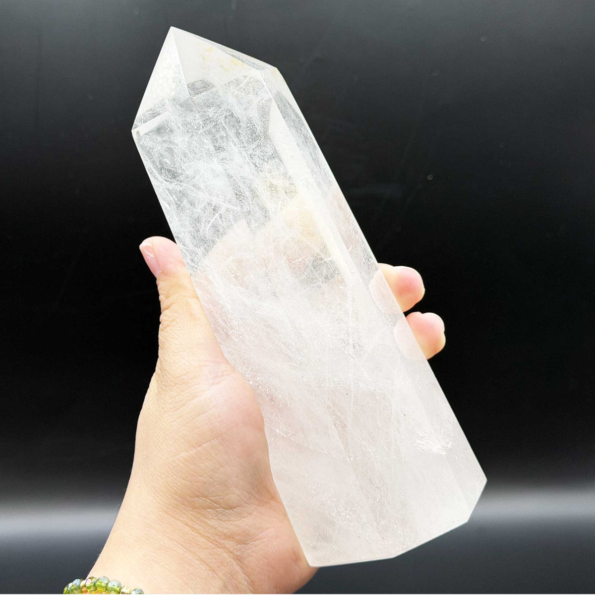 Natural Clear Quartz Crystal Tower Obelisk - Gem Avenue Retail