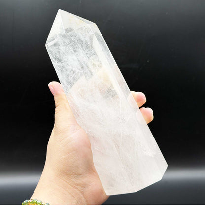 Natural Clear Quartz Crystal Tower Obelisk - Gem Avenue Retail