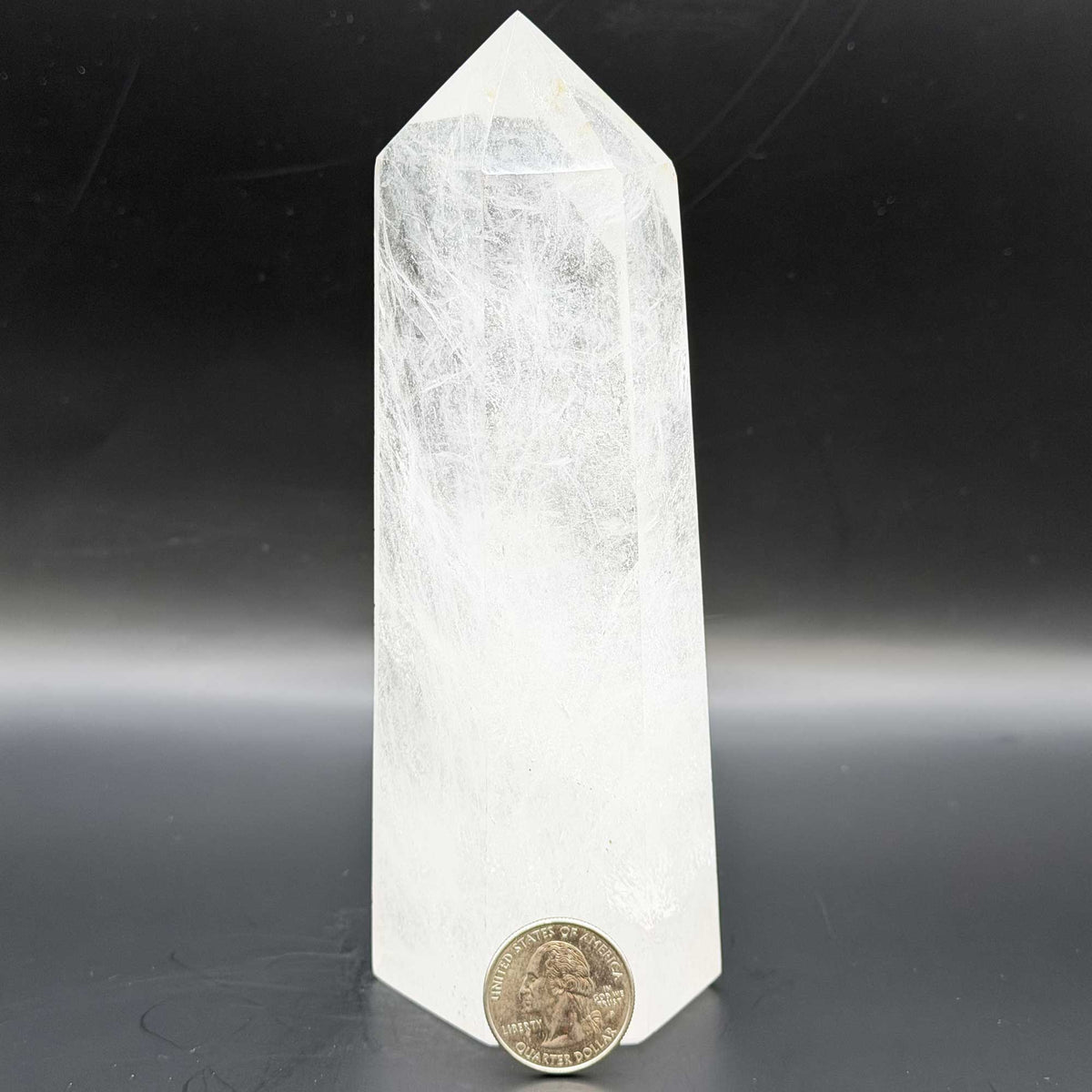 Natural Clear Quartz Crystal Tower Obelisk - Gem Avenue Retail