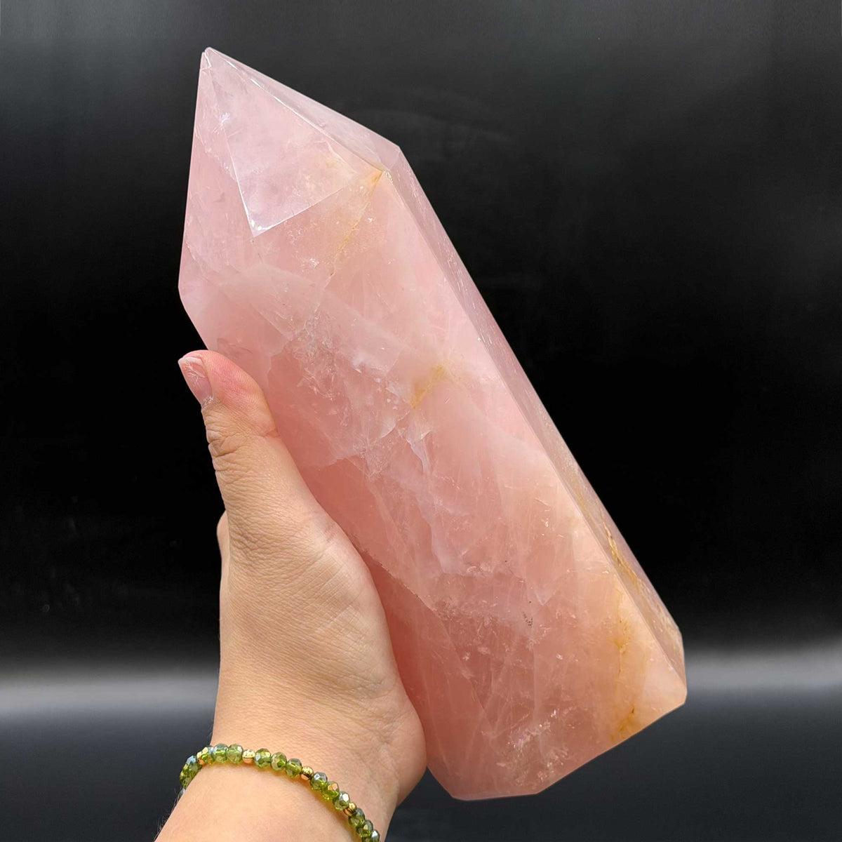 Natural Rose Quartz Crystal Tower - Gem Avenue Retail
