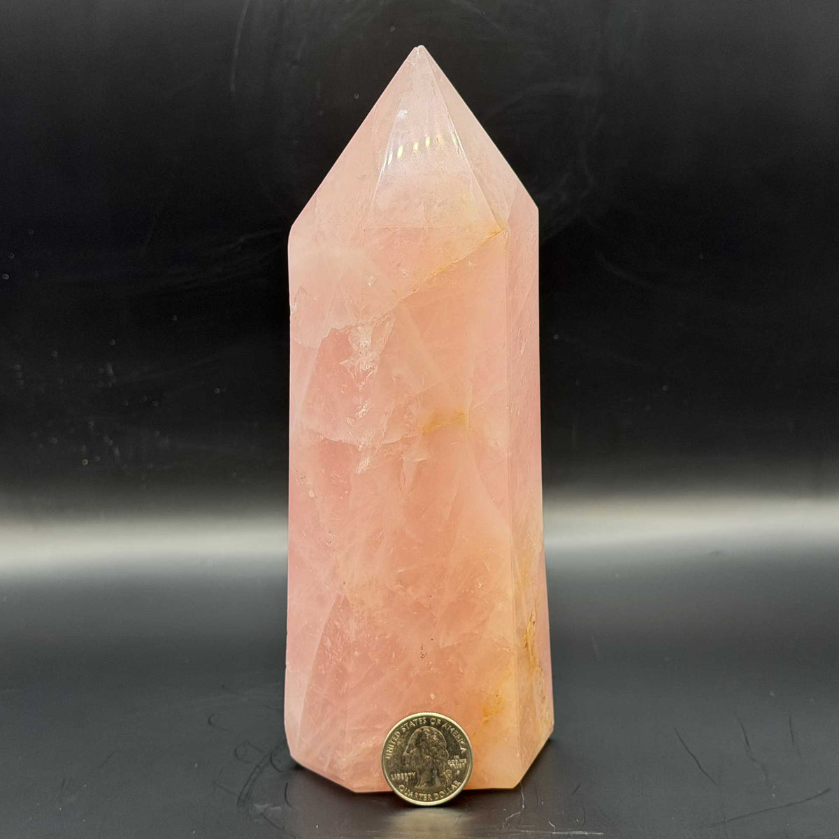 Natural Rose Quartz Crystal Tower - Gem Avenue Retail