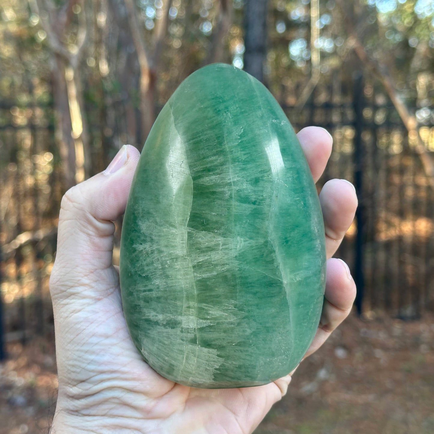 Natural Green Fluorite Self-Standing Freeform Rock - Gem Avenue