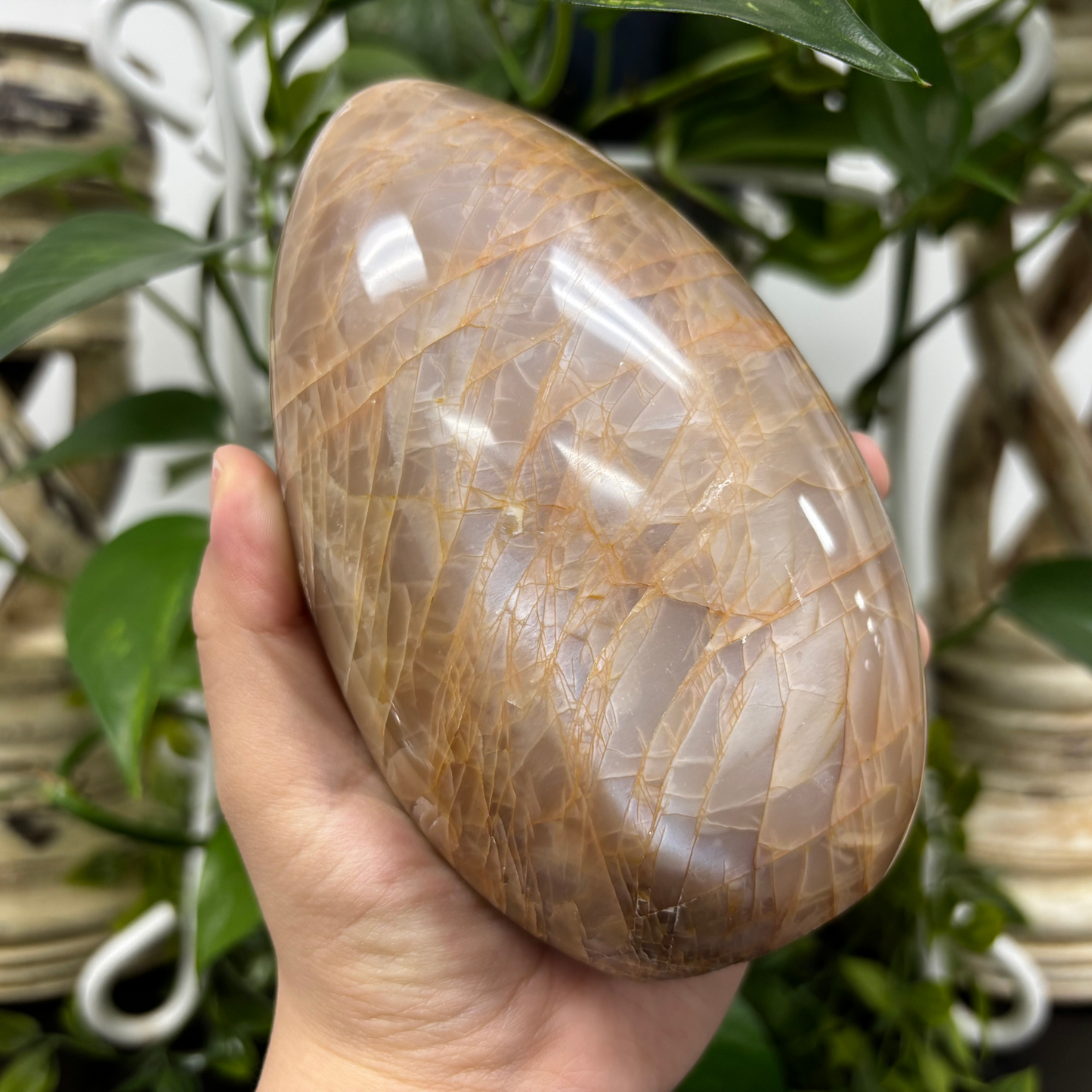 Natural Moonstone Self-Standing Freeform Rock - RPS448