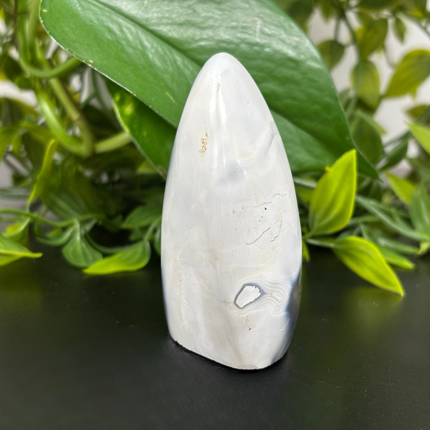 Natural Orca Agate Freeform Rock Self-Standing Polished Crystal and Home Decor Display - RPS449