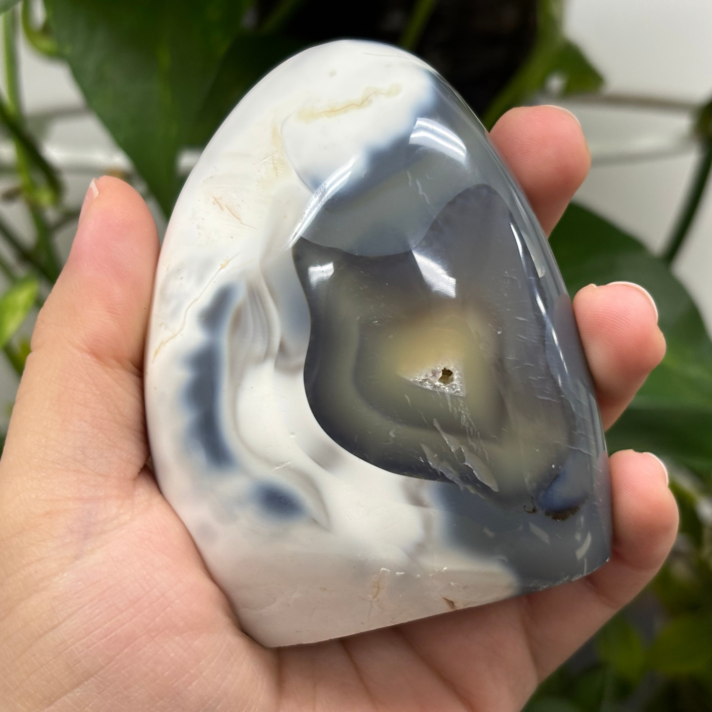 Natural Orca Agate Self-Standing Freeform Rock - RPS450