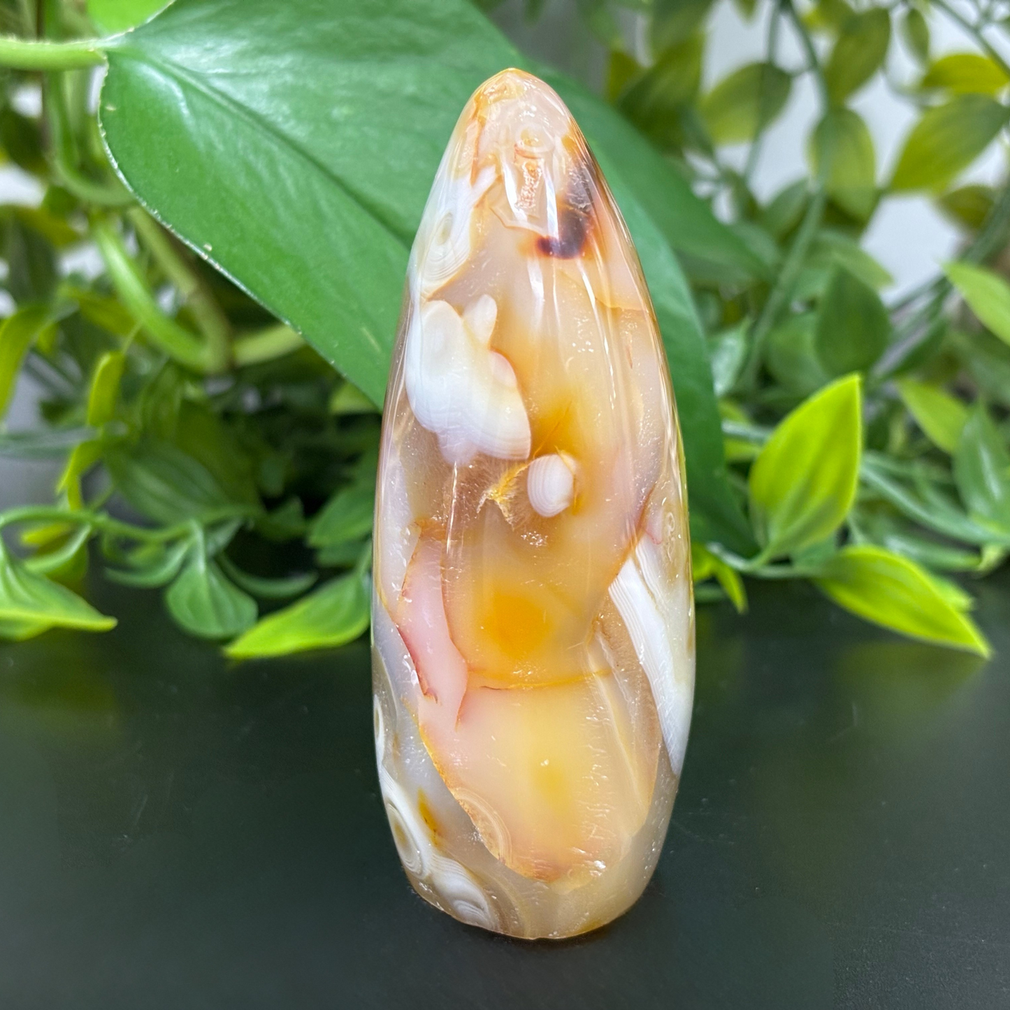 Natural Carnelian Freeform Crystal – Polished Healing Stone for Energy, Creativity & Décor – RPS454