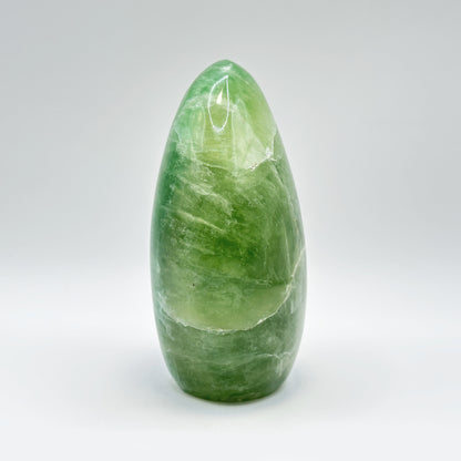 Natural Self-Standing Polished Green Fluorite Freeform - Gem Avenue