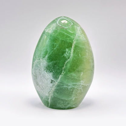 Natural Self-Standing Polished Green Fluorite Freeform - Gem Avenue