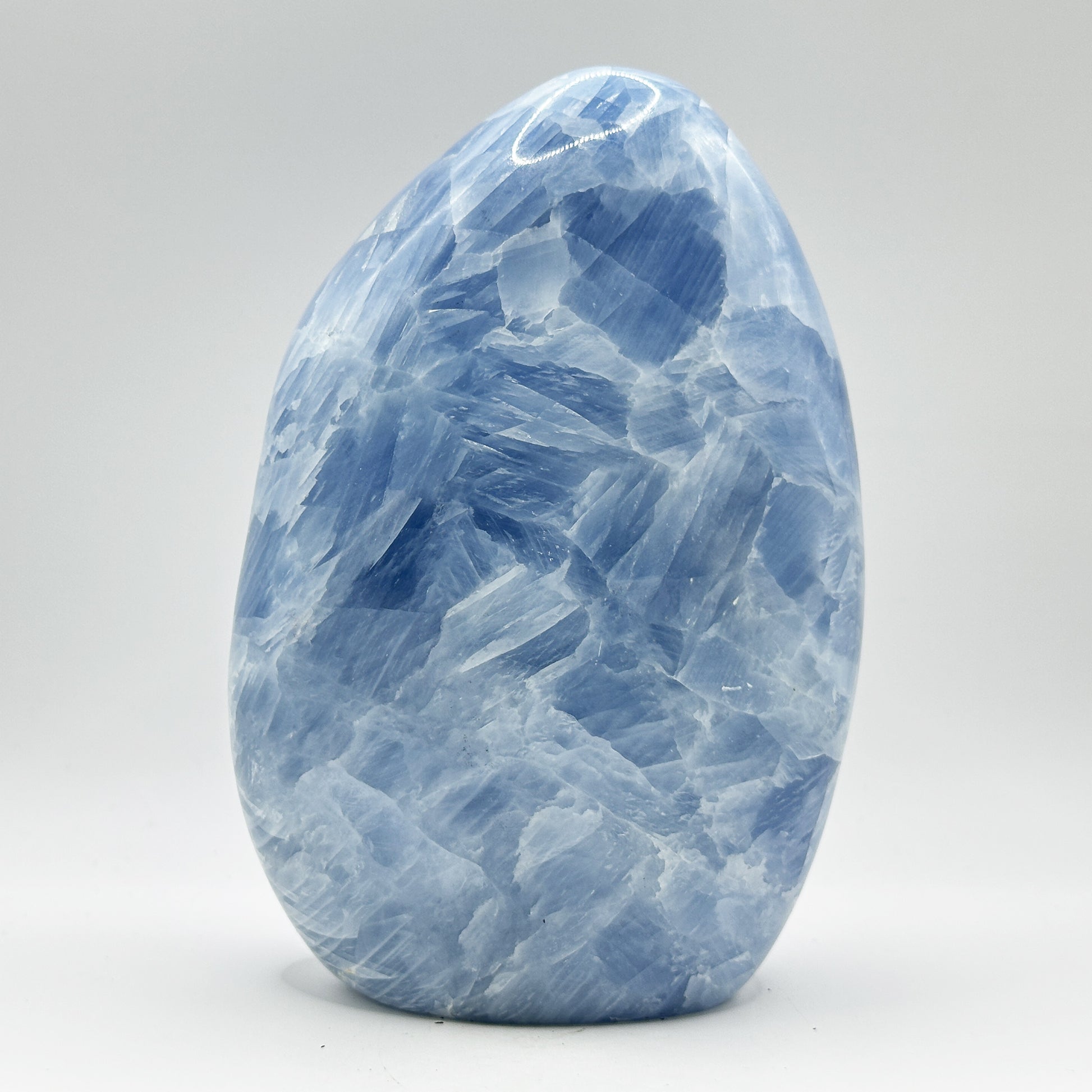 Natural Self-Standing Polished Blue Celestite Freeform - Gem Avenue