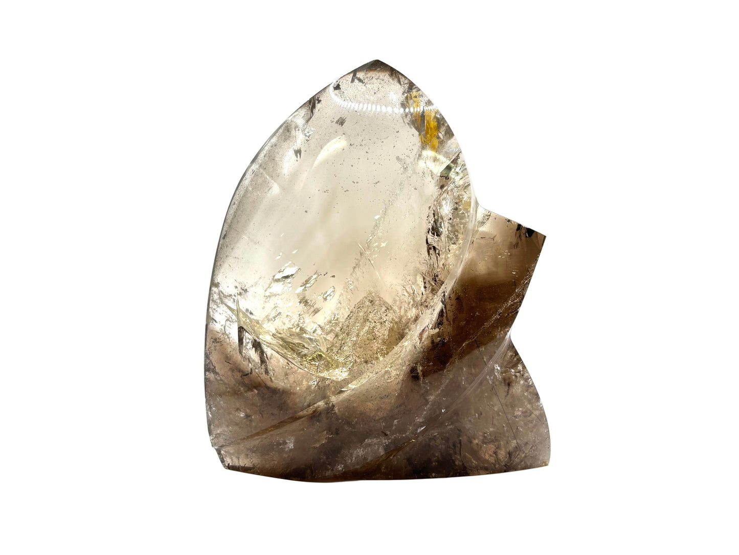 Natural Smoky Quartz Freeform Self-Standing Crystal from Brazil Healing Stone, Polished Quartz Mineral, Energy Cleansing, Meditation & Home Decor - RPS485