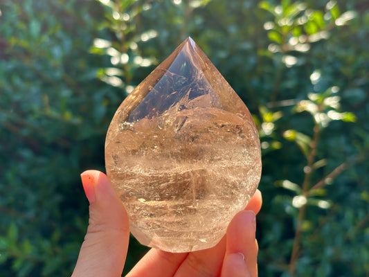 Self-Standing Smoky Quartz Freeform Natural Crystal from Brazil Healing Stone, Polished Quartz Mineral, Energy Cleansing, Meditation & Home Decor - RPS486