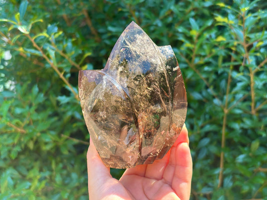 Natural Smoky Quartz Freeform Crystal from Brazil Polished Self-Standing Smokey Quartz, Healing Stone for Decorative Mineral Display Piece