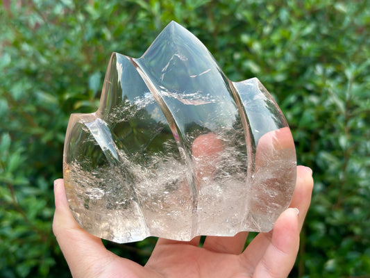 Natural Smoky Quartz Freeform Crystal from Brazil Polished Self-Standing Smokey Quartz, Healing Crystal for Energy Balance, Decorative Mineral & Unique Display Stone - RPS495