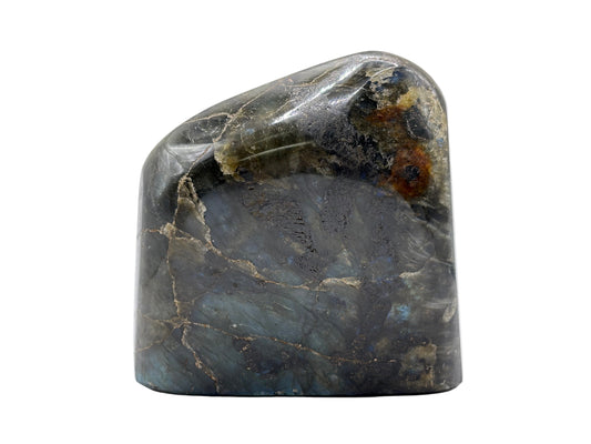 Natural Polished Labradorite Freeform Crystal with Vibrant Blue and Gold Flash Healing Stone for Meditation, Focus, and Home Decor Display - RPS505