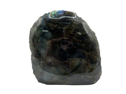 Natural Polished Labradorite Freeform Crystal with Blue & Gold Flash for Healing, Meditation, and Home Decor - RPS511