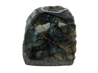 Natural Polished Labradorite Freeform Crystal with Blue & Gold Flash for Healing, Meditation, and Home Decor - RPS512