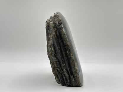 Natural Polished Labradorite Freeform Crystal with Blue & Gold Flash for Healing, Meditation, and Home Decor - RPS512