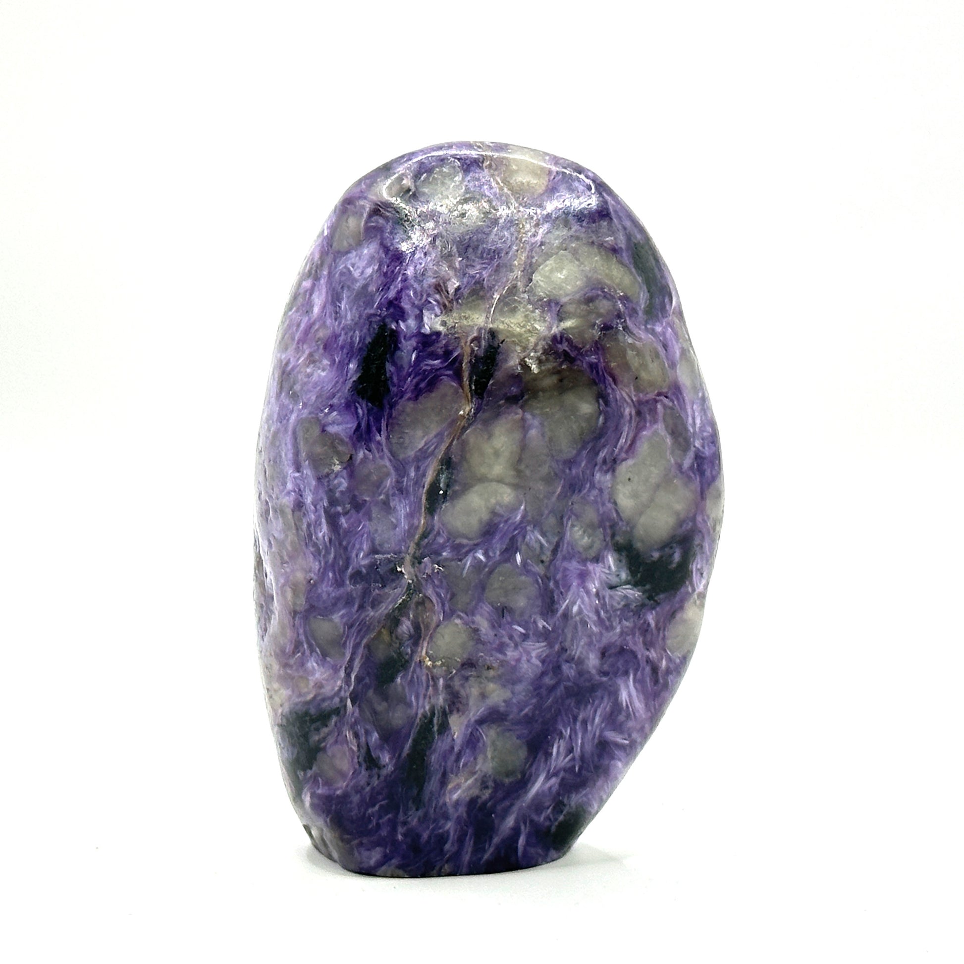 Natural Polished Purple Charoite Freeform Crystal - Gem Avenue