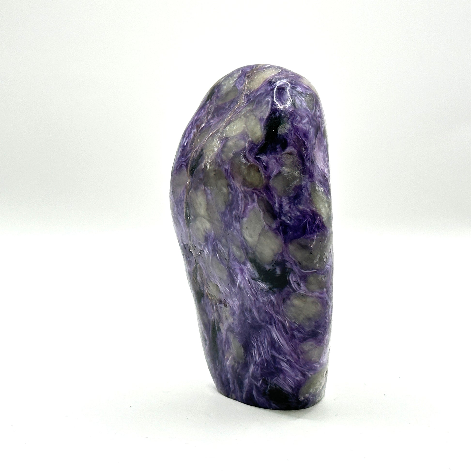 Natural Polished Purple Charoite Freeform Crystal - Gem Avenue