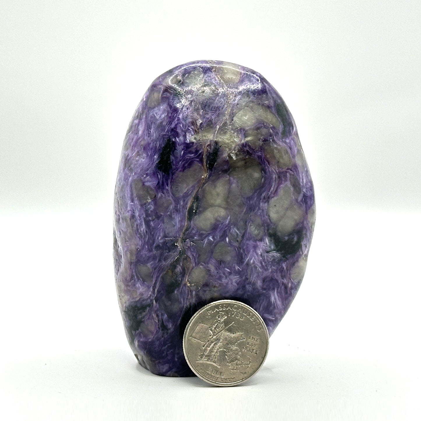 Natural Polished Purple Charoite Freeform Crystal - Gem Avenue
