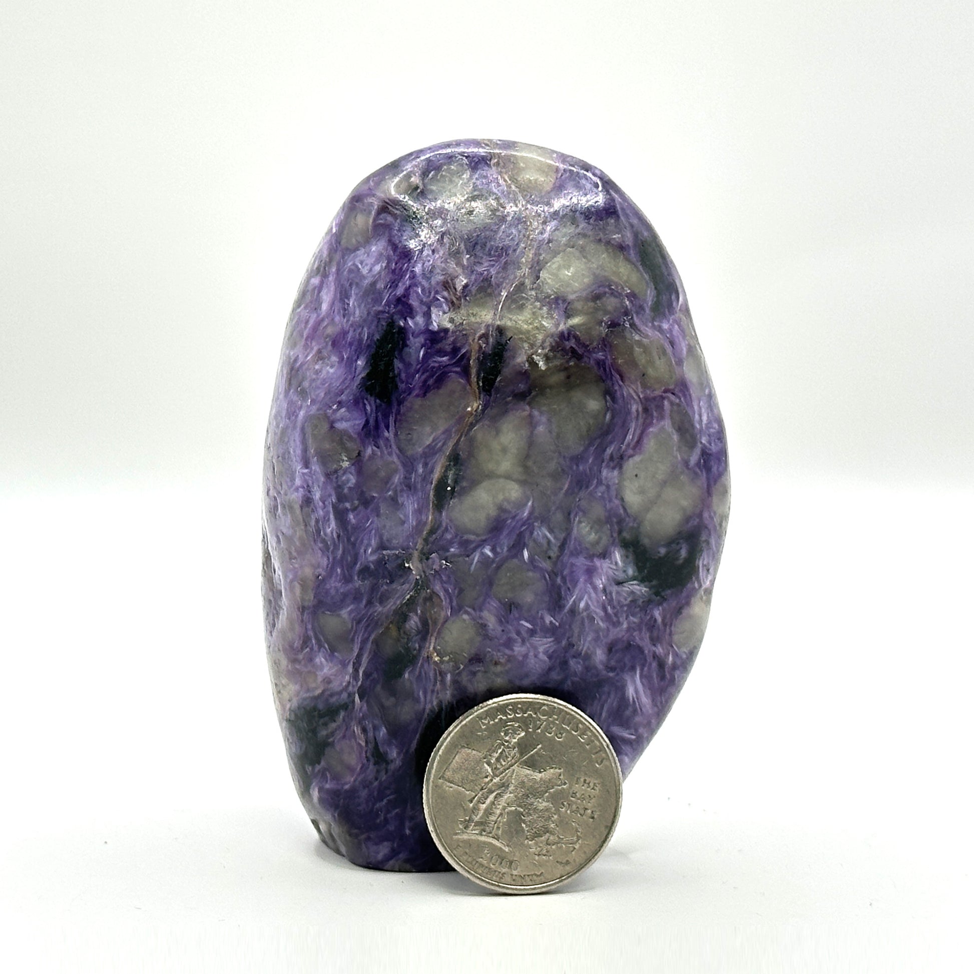 Natural Polished Purple Charoite Freeform Crystal - Gem Avenue