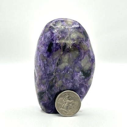 Natural Polished Purple Charoite Freeform Crystal - Gem Avenue