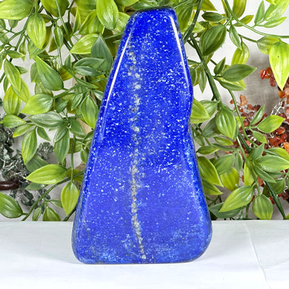 Natural Lapis Lazuli Freeform Polished Deep Blue Standing Crystal Stone - RPS535