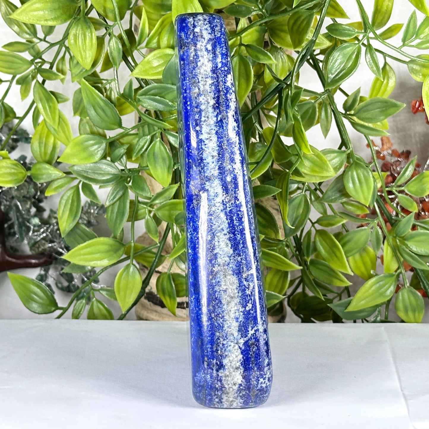 Natural Lapis Lazuli Freeform Polished Deep Blue Standing Crystal Stone - RPS535