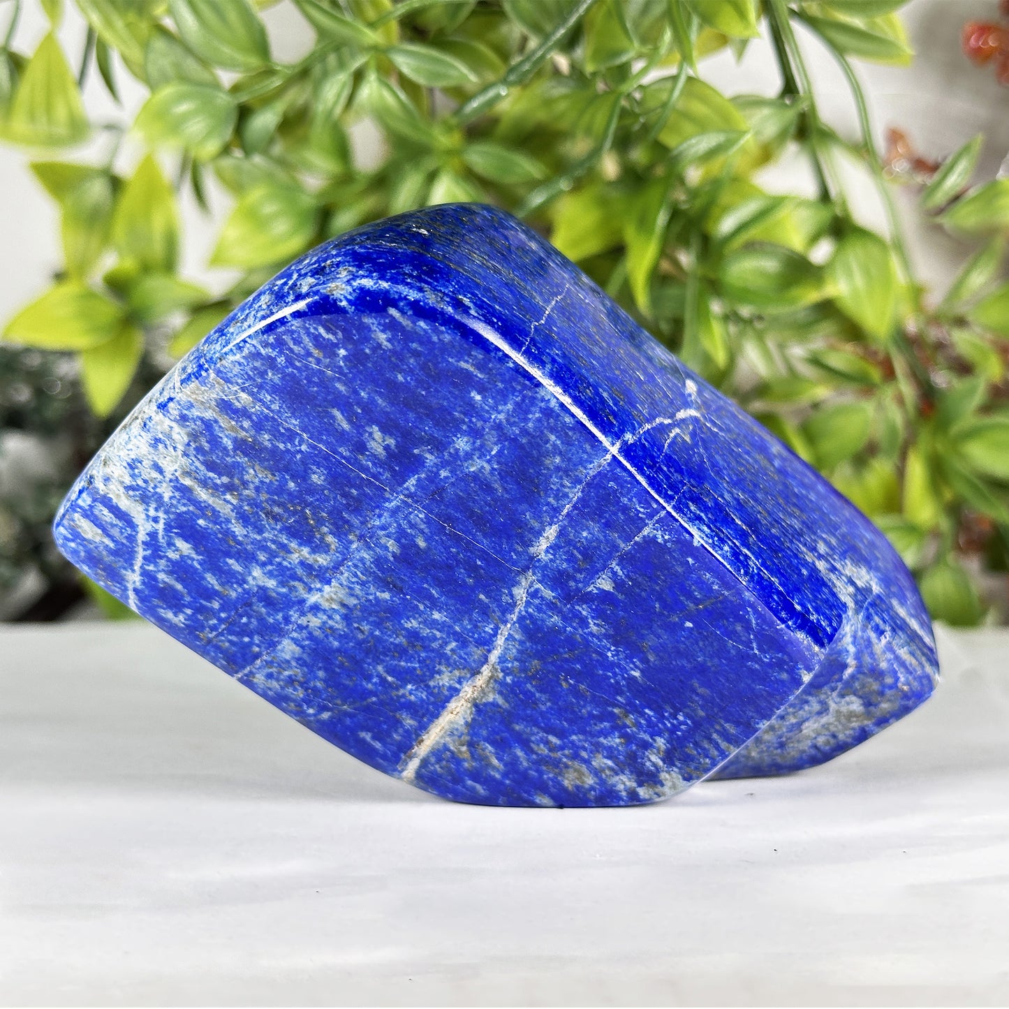 Natural Lapis Lazuli Polished Freeform Stone Deep Blue Gemstone Display Decor - RPS543