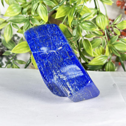 Natural Lapis Lazuli Polished Freeform Stone Deep Blue Gemstone Display Decor - RPS543
