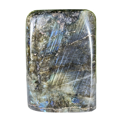 Natural Labradorite Crystal Freeform 3" Polished Display Stone Madagascar - RPS550