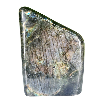 Natural Madagascar Labradorite Freeform Polished Stone with Subtle Blue and Gold Flash - RPS558