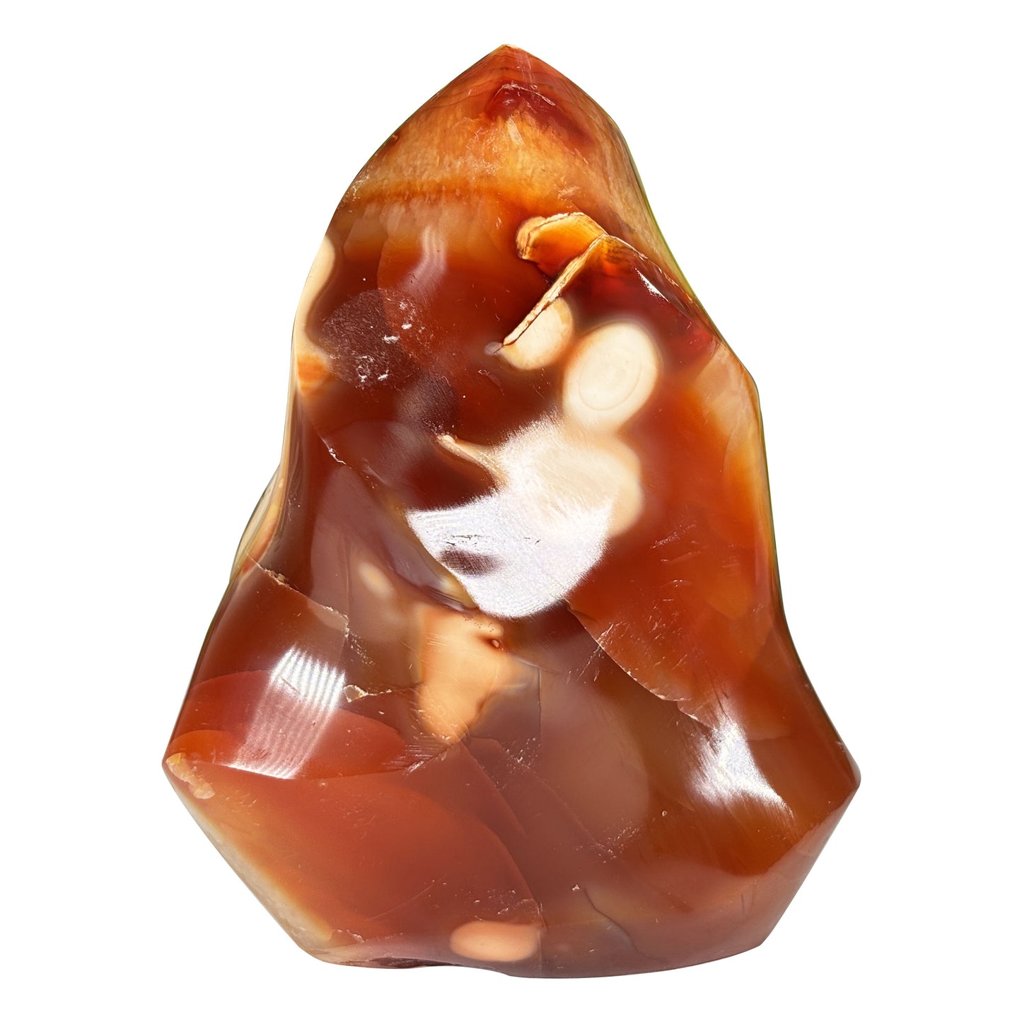 Madagascar Carnelian Freeform Flame Crystal 4" Tall