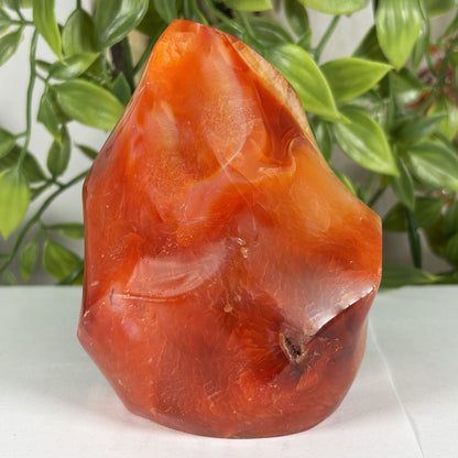 Madagascar Carnelian Freeform Flame Crystal 3.75" Tall