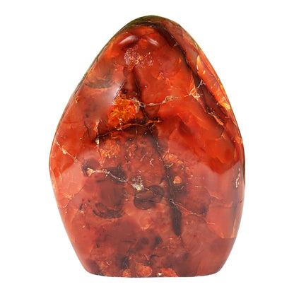 Madagascar Carnelian Freeform Flame Crystal 4.25" Tall