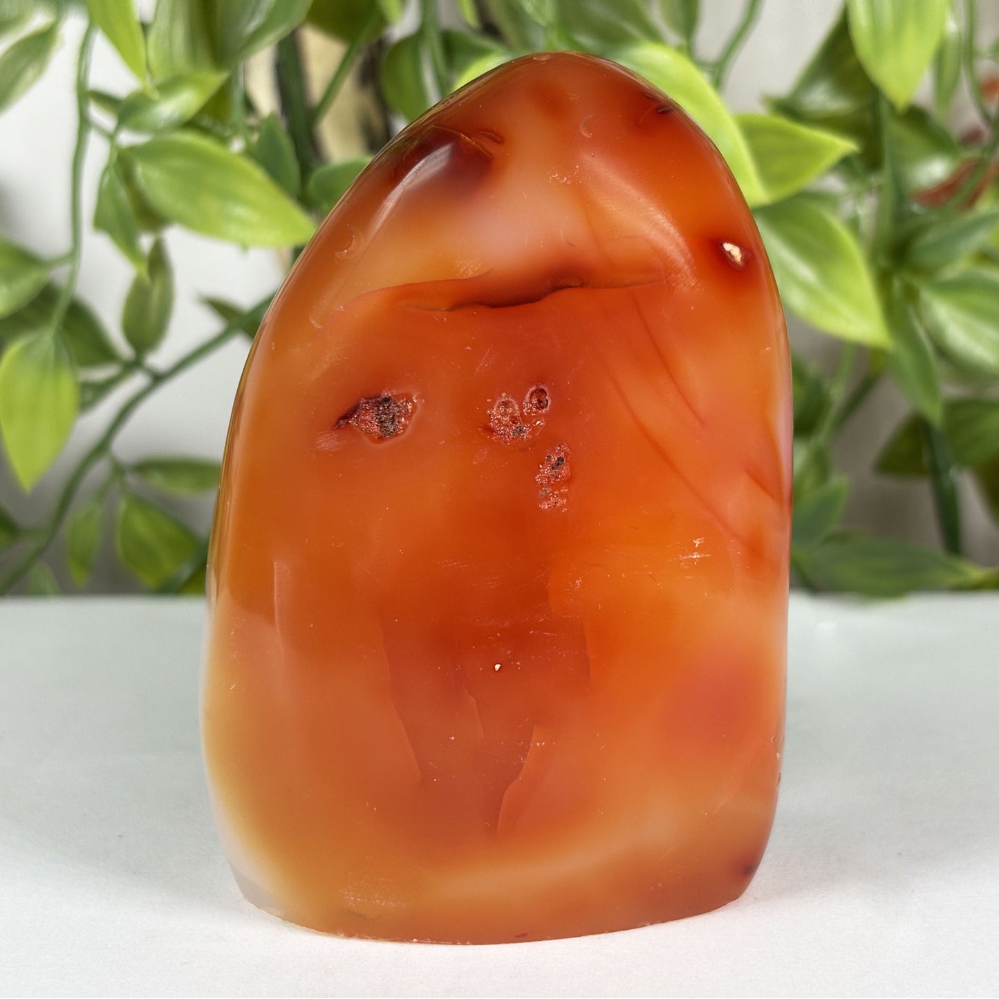 Madagascar Carnelian Freeform Flame Crystal 3.5" Tall