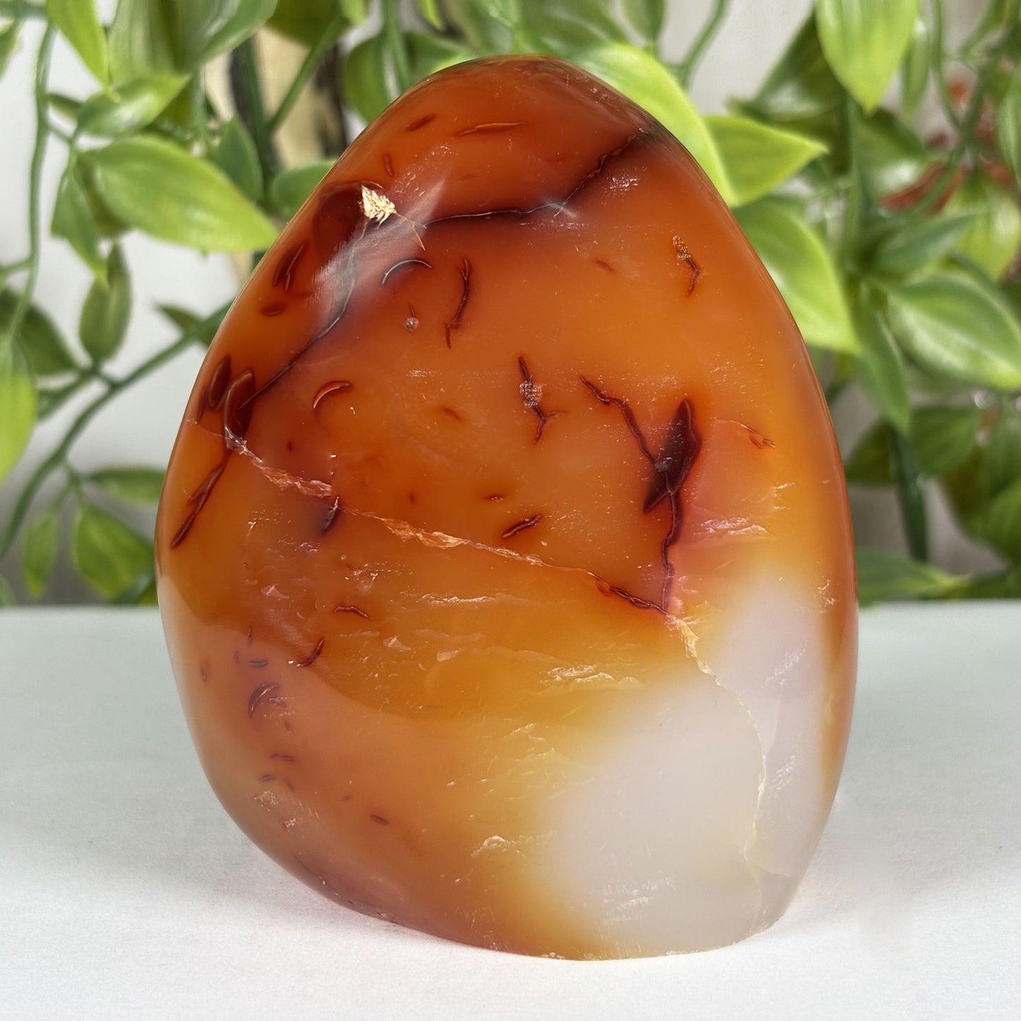 Madagascar Carnelian Freeform Flame Crystal 3.5" Tall