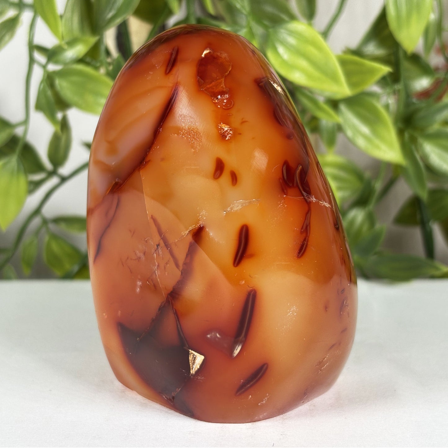 Madagascar Carnelian Freeform Flame Crystal 3.5" Tall