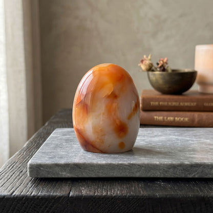 Madagascar Carnelian Freeform Flame Crystal 3" Tall