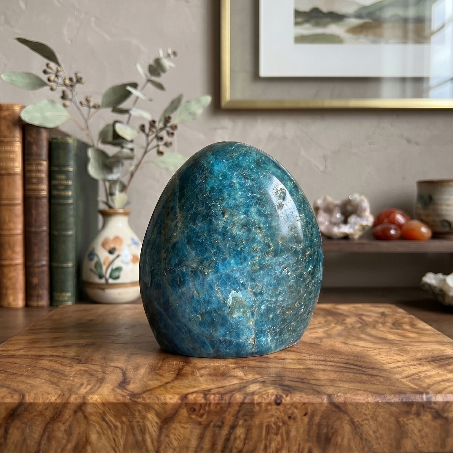 Madagascar Blue Apatite Freeform Crystal Specimen 3.25" Tall