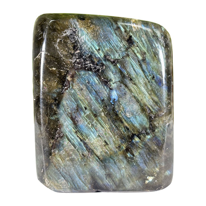 Madagascar Labradorite Freeform 2.5" Polished Crystal Display Stone Blue Flash Specimen
