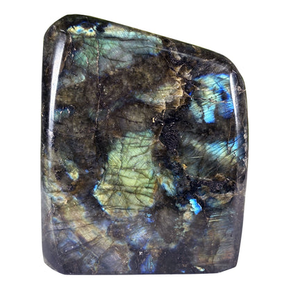 Large Madagascar Labradorite Freeform 4.5" Polished Iridescent Crystal Display Stone