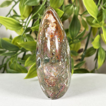 Madagascar Sea Jasper Freeform Crystal Druzy Egg Polished Healing Stone