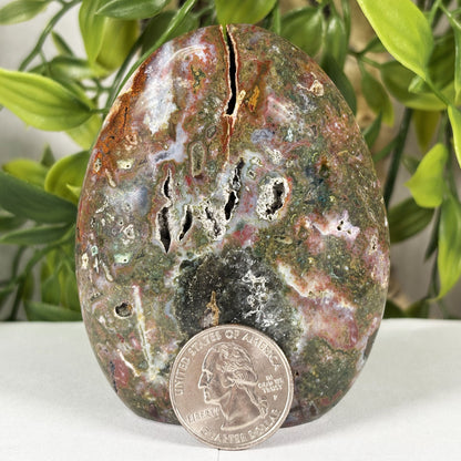Madagascar Sea Jasper Freeform Crystal Druzy Egg Polished Healing Stone