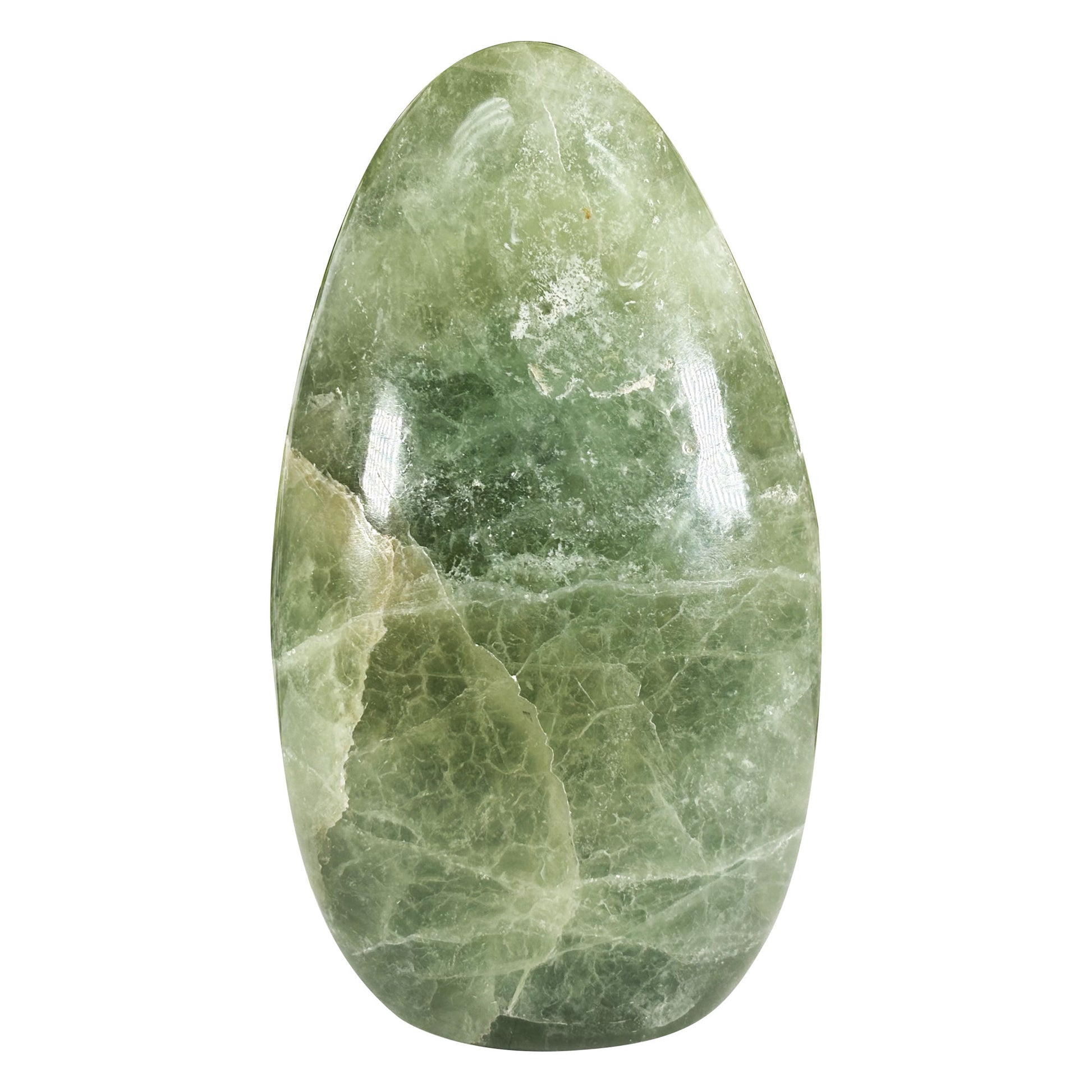 Green Fluorite Crystal Gemstone Freeform  - Gem Avenue Retail