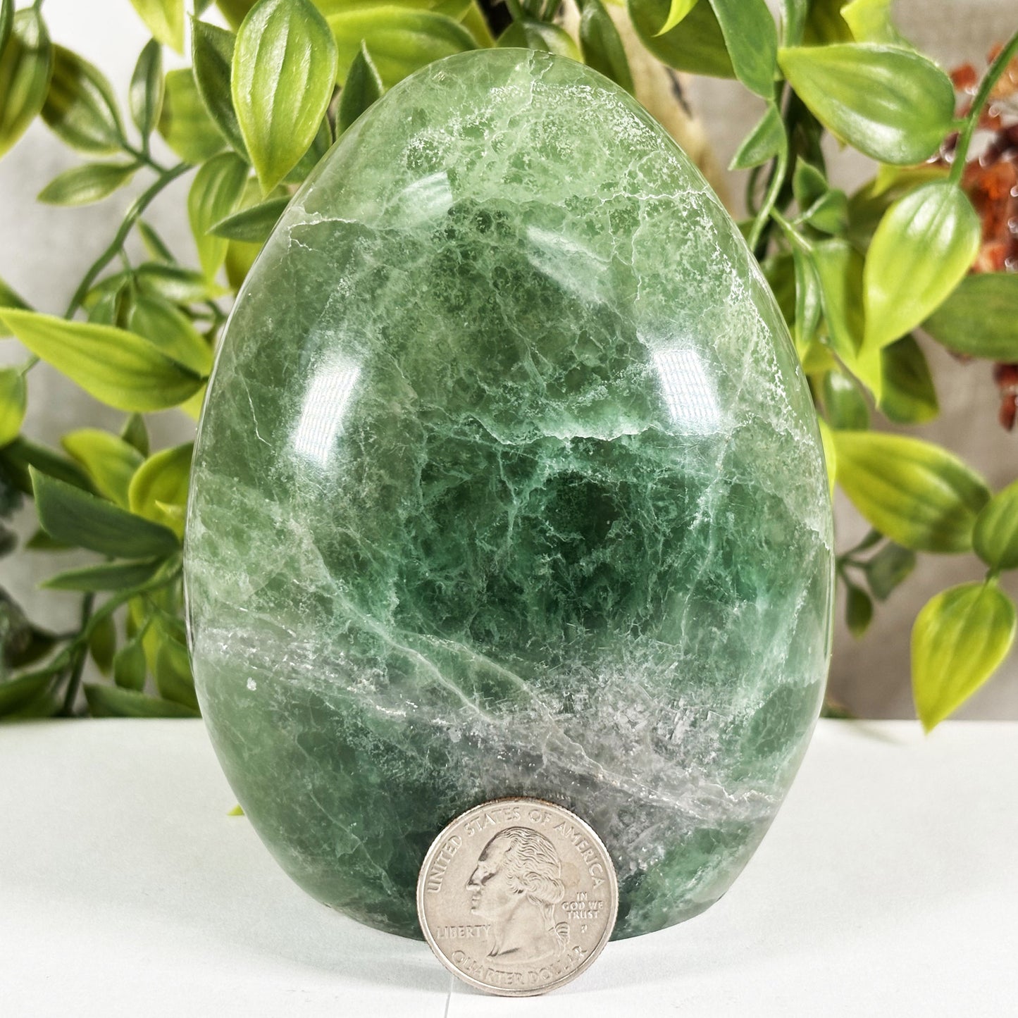 Green Fluorite Crystal Freeform - Gem Avenue Retail