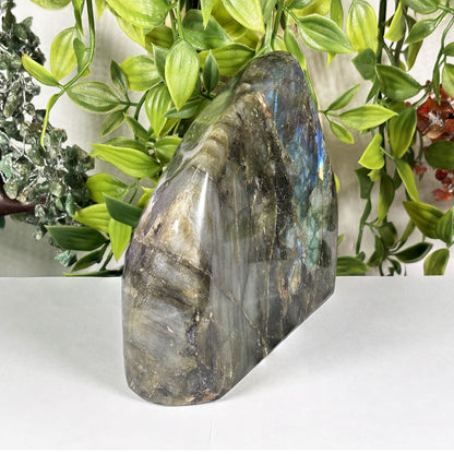 Natural Labradorite Freeform Polished Crystal Display Stone Madagascar 5.25 Inch