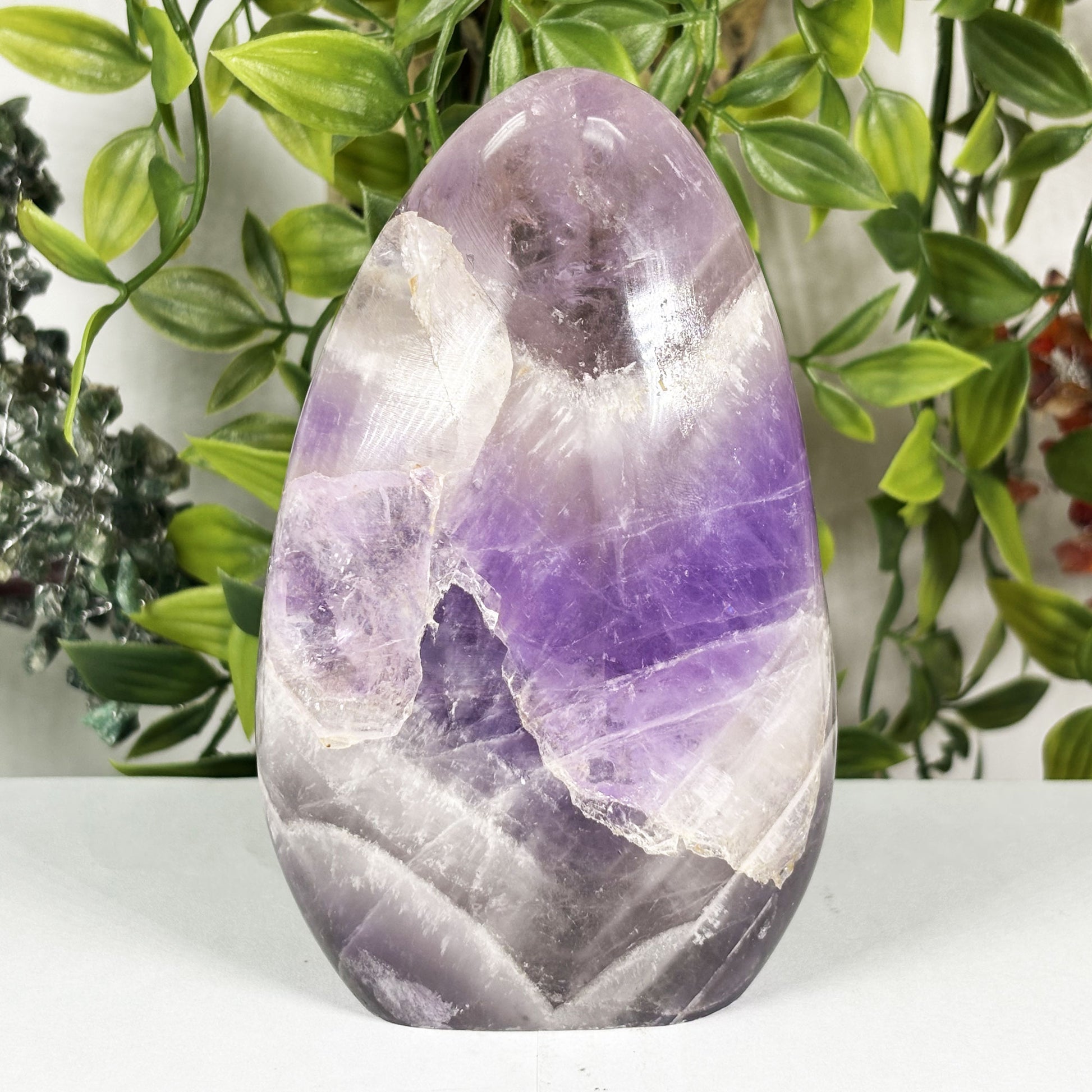 Chevron Amethyst Crystal Freeform - Gem Avenue Retail